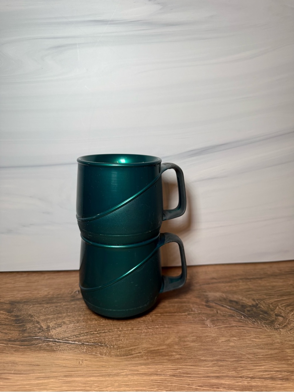 Vintage Aladdin Allure Temp-Rite Thermal Mugs Teal Set of 2